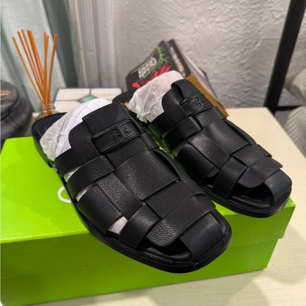 Sam Edelman Black Leather Mules